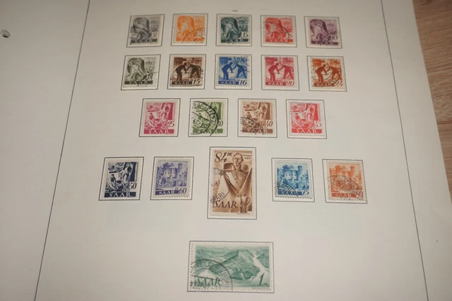 Saarland 1947-1959: Gute */o Sammlung auf Vordrucke aus Nachlassauflösung! A17