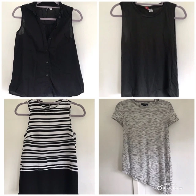 Pacchetto top da donna taglia 6 x4 articoli River Island, H&M e Primark. Lavoro/casual