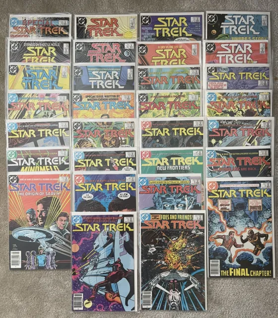 STAR TREK VOL. 1, 30 ISSUES #’s 2-14, 16-20, 22-33 DC Comics Bagged & Boarded