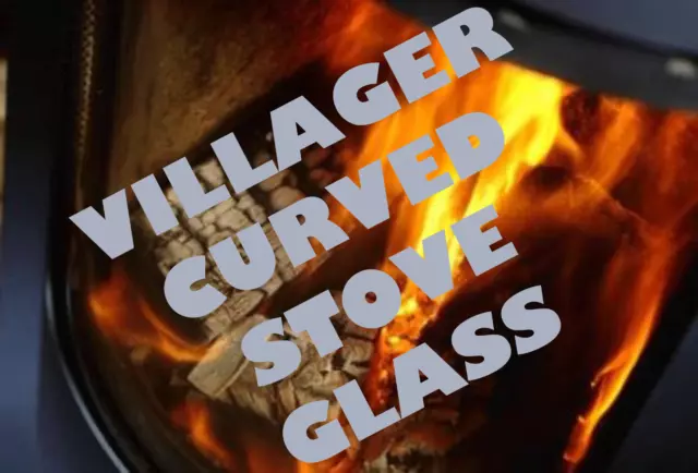 Curved Villager Stove Glass - Concave High Definition Schott Robax Stove Glass