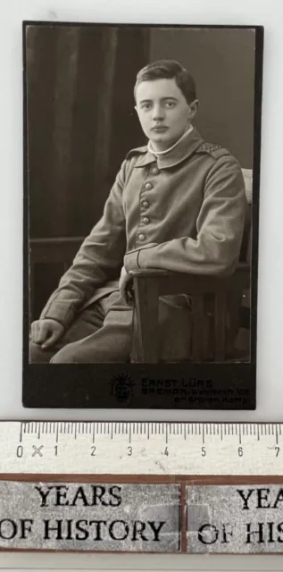 CDV Foto photo Soldat Portrait 1905-18 Atelier Ernst Lürs Bremen