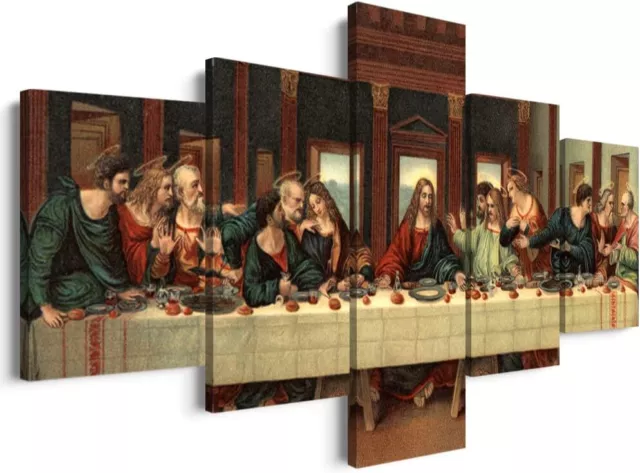 YOUHONG 5 Piece Last Supper Wall Decor Leonardo Da 40.00" x 70.00", Style-01