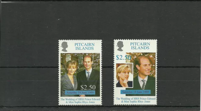 Pitcairn Islands - Sg553-554 Royal Wedding  Set Mnh