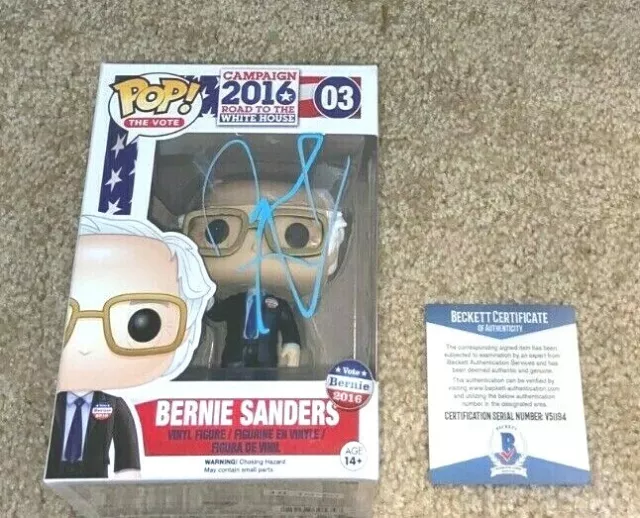 Senator Bernie Sanders Signed Campaign 2016 Funko Pop Democrats Socialism Bas