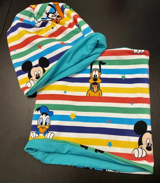 Berretto E Scaldacollo in jersey di cotone Mickey mouse