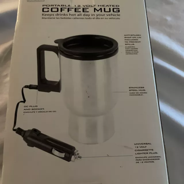 I- Tech Travel Heated Mug  Stainless Steel Portable 12v car adaptor tea, coffee 7
