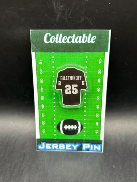 Las Vegas Raiders Fred Biletnikoff jersey lapel pin-Classic BLACK HOLE NATION
