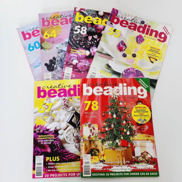 6x Creative Beading Magazines Volume 7 No 1-6 Australian Hobby Jewellery Making