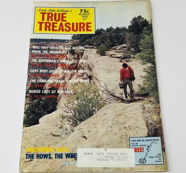 1973 True Treasure Hunting Magazine Metal Detecting Dutchman's Three Lost Mines 1973 True Treasure Hunting Magazine Metal Detecting Dutchman's Three Lost Mines