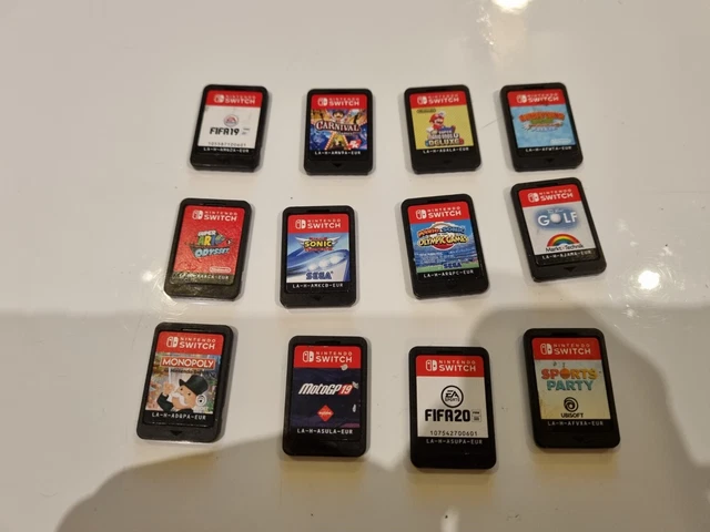 Lot 12 jeux Nintendo switch fifa mario sonic donkey kong monopoly etc