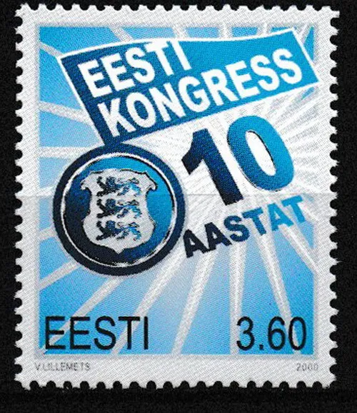 Estland - 10 Jahre Gründung des Estnischen Kongresses postfrisch 2000 Mi. 367