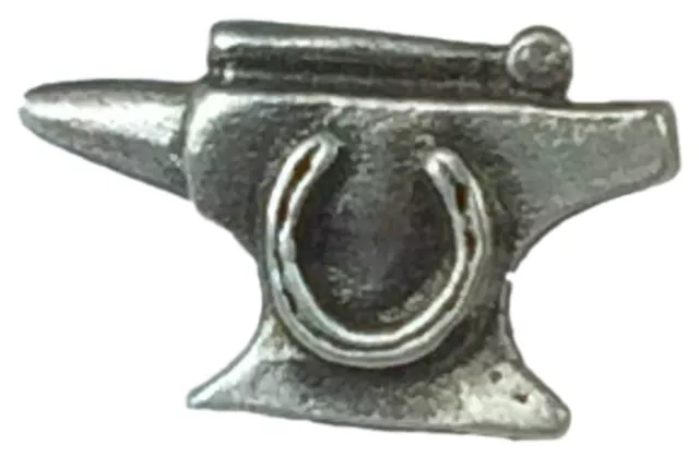 Anvil Handcrafted From English Pewter Lapel Pin Badge