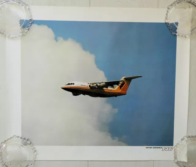 Vintage BAe Promotional Poster Featuring BAe 146 Aircraft G-SSSH