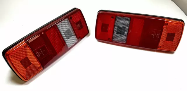 2x Rear Truck Tail Lights Lamps MAN Truck Lorry fit Van Chassis Caravan Trailer