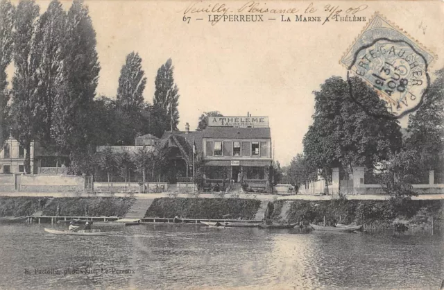 Cpa 94 Le Perreux / La Marne A Theleme