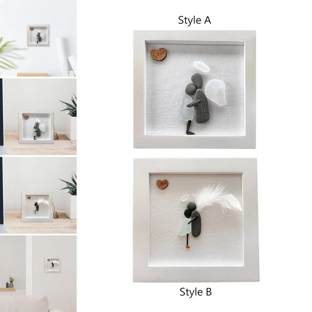 Sea Glass Art Wall Decor Sympathy Gift for Living Room Tabletop Bedroom