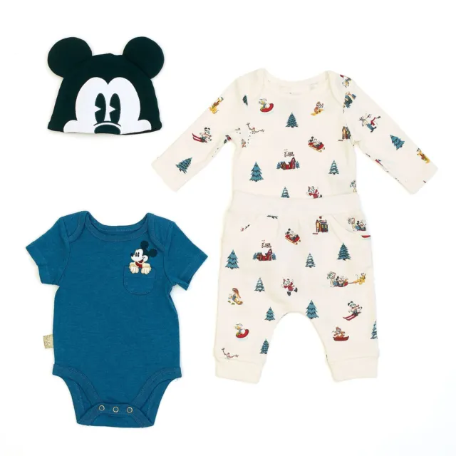 Disney Baby Mickey Mouse Christmas Bodysuit & Bottoms Set Outfit - 12-18 Months