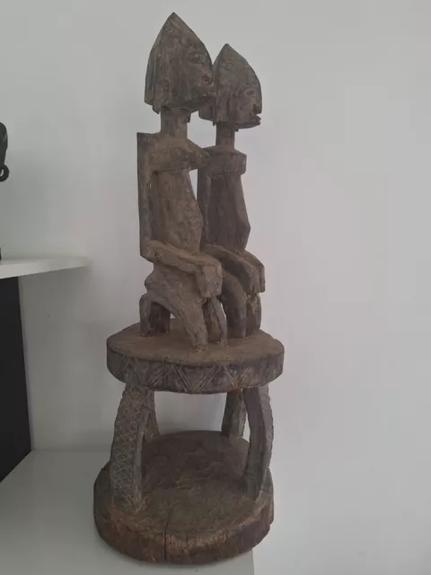 african statue sculpture Dogon Mali in wood.couple, symbol of union bois Afrique