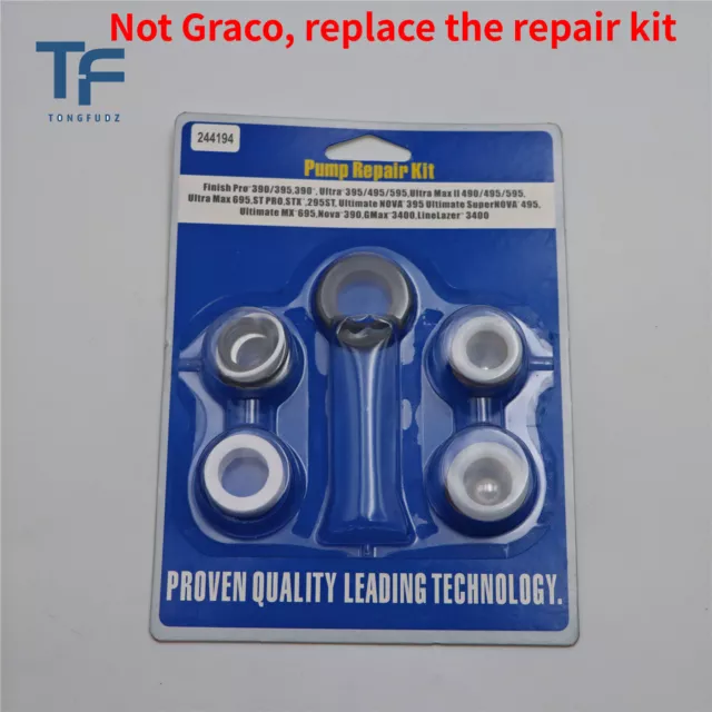 Replace Graco Airless Paint Sprayer Pump Repair Kit 244194 390 395 490 495 595