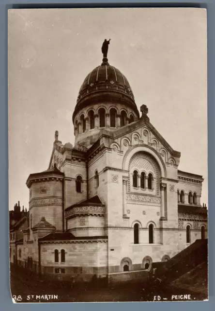 Peigne. France, Tours, La Basilique St. Martin Vintage albumen print.  Tirage