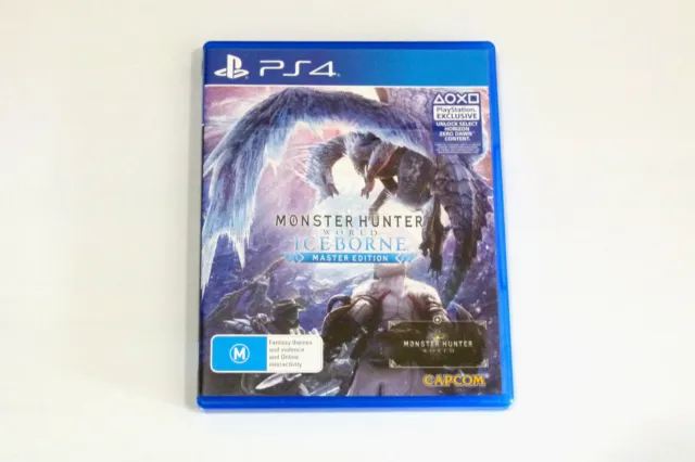 Very Good Condition MONSTER HUNTER WORLD ICEBORNE MASTER EDITION Video Game PS4