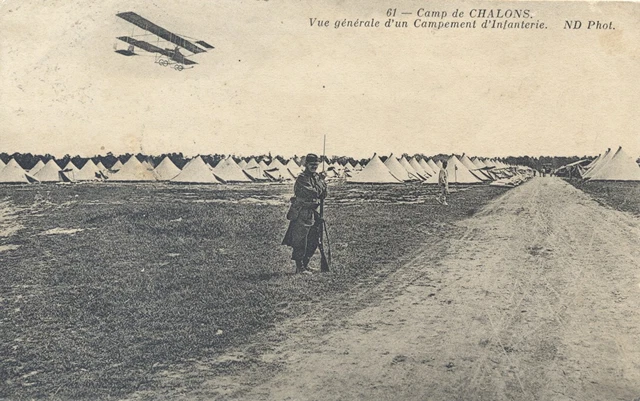51 - CPA Camp de Châlons (Marne) Vue générale campement d'Infanterie /1910 / TBE