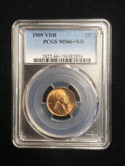 1909P VDB MS66+RD PCGS Certified Lincoln Wheat Penny *Philadelphia Mint