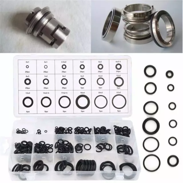 225Pcs Rubber O Ring Oring Seal Plumbing Garage Sealing Assort Set Kit 18 SizeTU