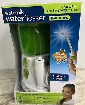 Contera de hilo dental de agua Waterpik para niños y aparatos ortopédicos WP-260, verde