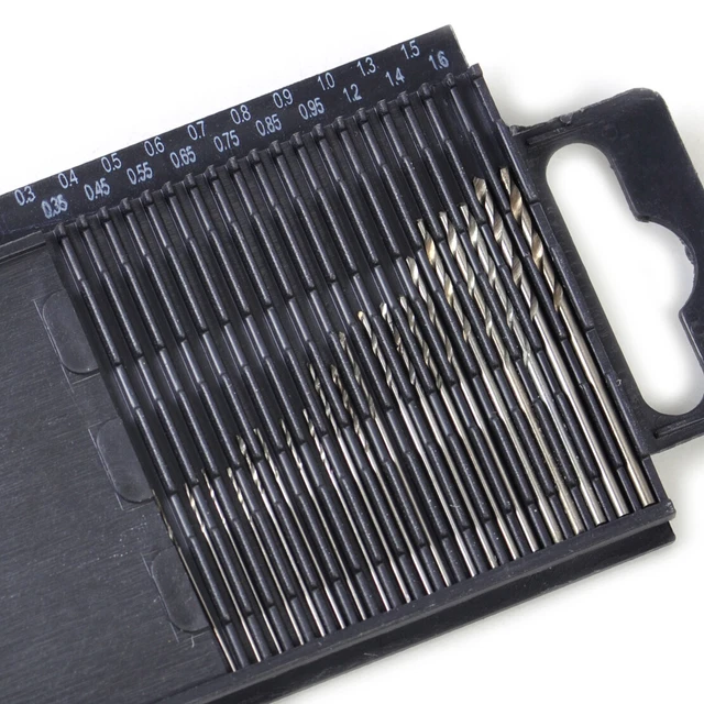 21 Mini Micro Spiral Hand Manual Push Drill Pin Chuck Vise Bit Set Jewelry Tool 2