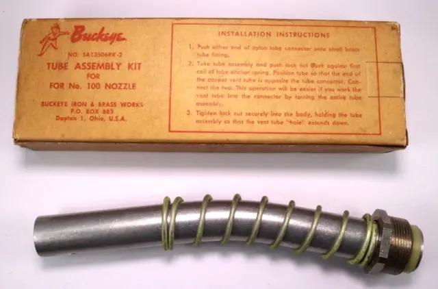 NOS Buckeye Tube Assembly Kit for No. 100 Gas Nozzle