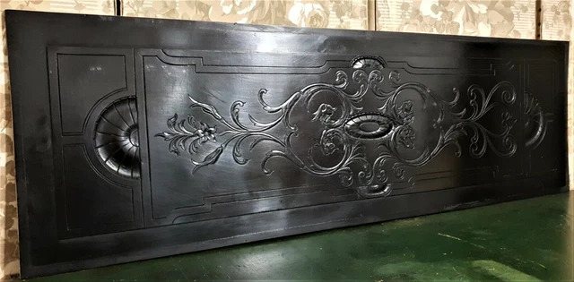 Griffin scroll carving pediment 49 in - Antique french architectural salvage .
