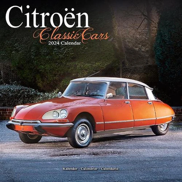 CITROEN CLASSIC CARS Calendar 2024 Square Car Wall Calendar 16 Month