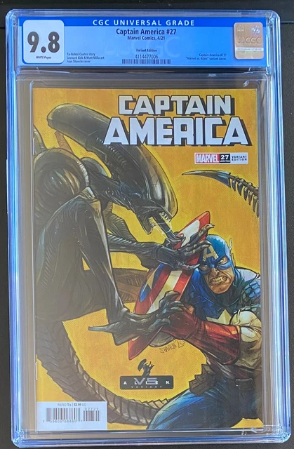 Captain America #27 2021 Marvel vs. Alien Variant Ivan Shavrin cover CGC 9.8