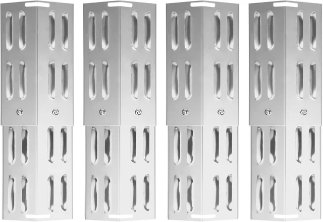 2x Edelstahl Heizplatten Für Gasgrill – 371x108 Mm, Ersatz Für Charbroil Modelle (z.B. 463230710)