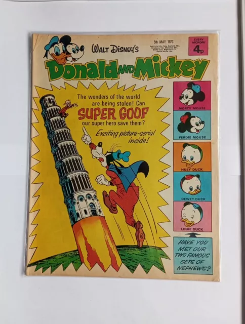 Walt Disney Donald & Mickey Magazine 5th May 1973 Super Goof Morty Ferdie Mouse