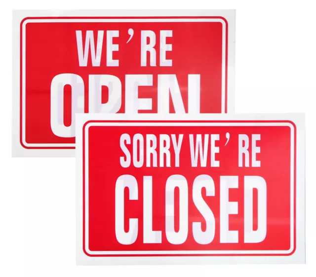 We're Open or Closed -Shop Restaurant Opening Door Sign BS1