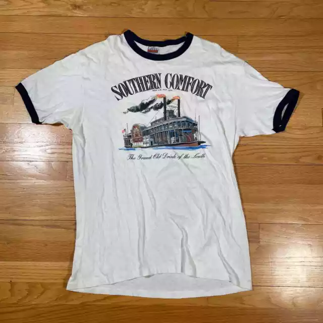 Vintage Southern Comfort Whiskey Ringer Tee Hanes