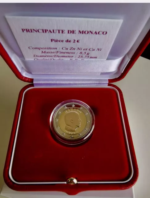 Coffret Magnifique 2 Euro Monaco Albert Ii 2010 Be Proof