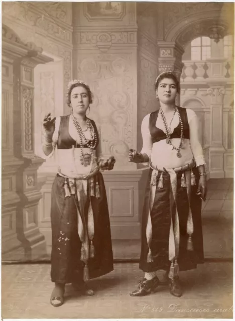 Photo Zangaki Albumen Egypt Dancing to The 1880
