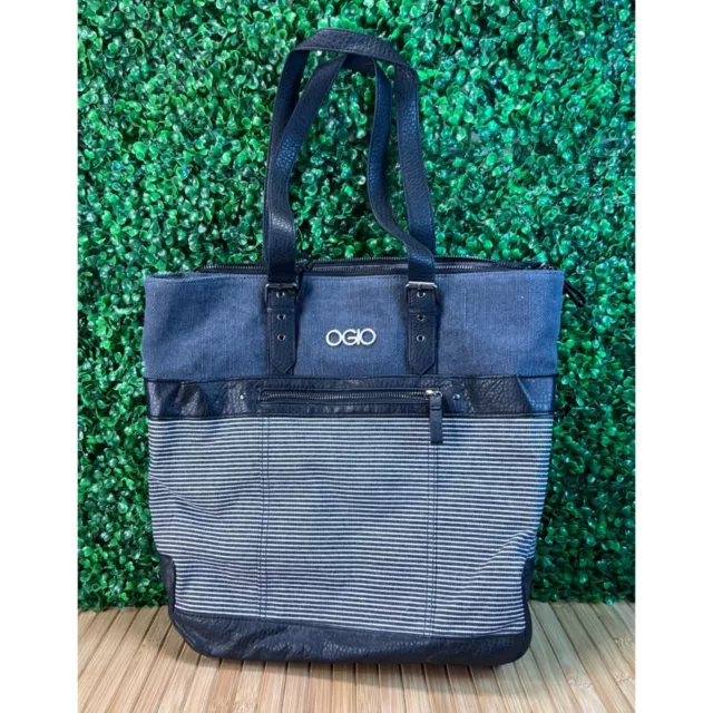 NWT Ogio Womens Olivia Tote Shoulder Bag Blue and Black Computer Bag New