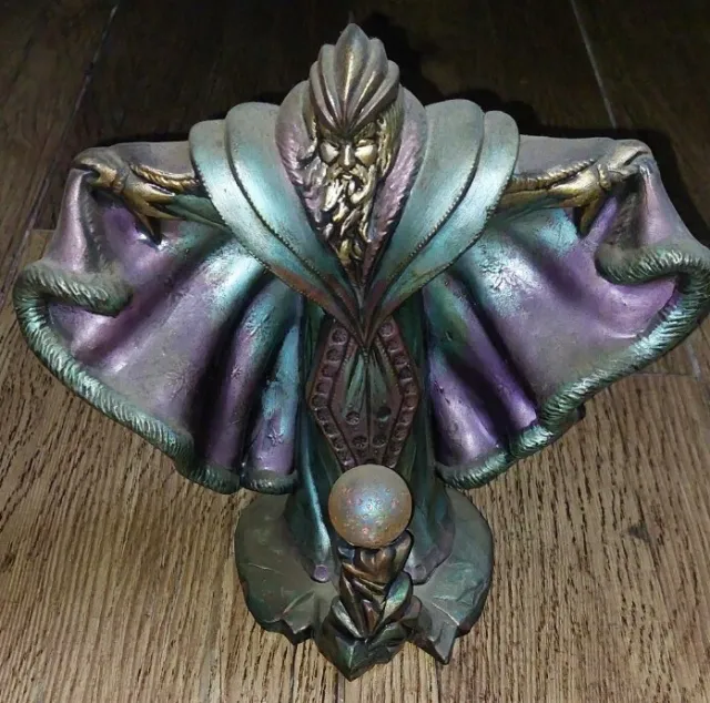 Wizard Crystal Ball Magic Sorcery Ceramic Figurine
