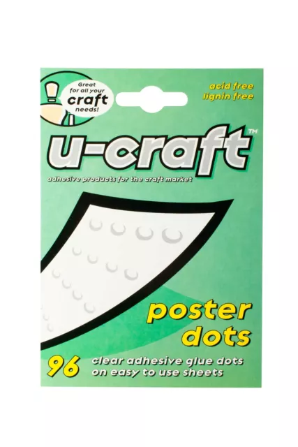 4 x U-Craft 14 mm Poster Klebepunkte 96 pro Packung abnehmbar abziehbar 201054