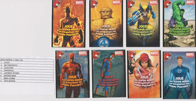 VACHE QUI RIT Super Heros Marvel La Serie Complete Des 8 Heros EUR 14