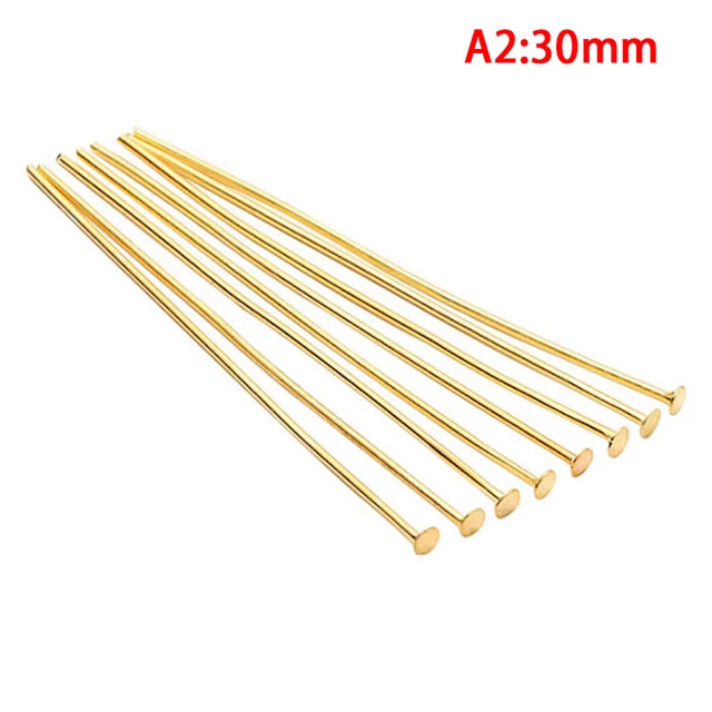 200pcs/bag Flat Head Pins Headpins For Jewelry Findings Making DIY Supplies