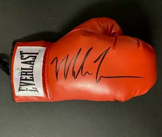 Right Handed Mike Tyson Signed Red Everlast Boxing Glove (R) AUTO PSA COA