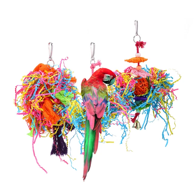 9 Pcs Papagei Spielzeug Papagei Kauen Spielzeug Vogel Biss Spielzeug 5