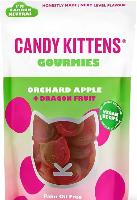 CANDY KITTENS Apple Dragon Fruit Gourmet Gummy Sweets (Vegan, Gluten Free)