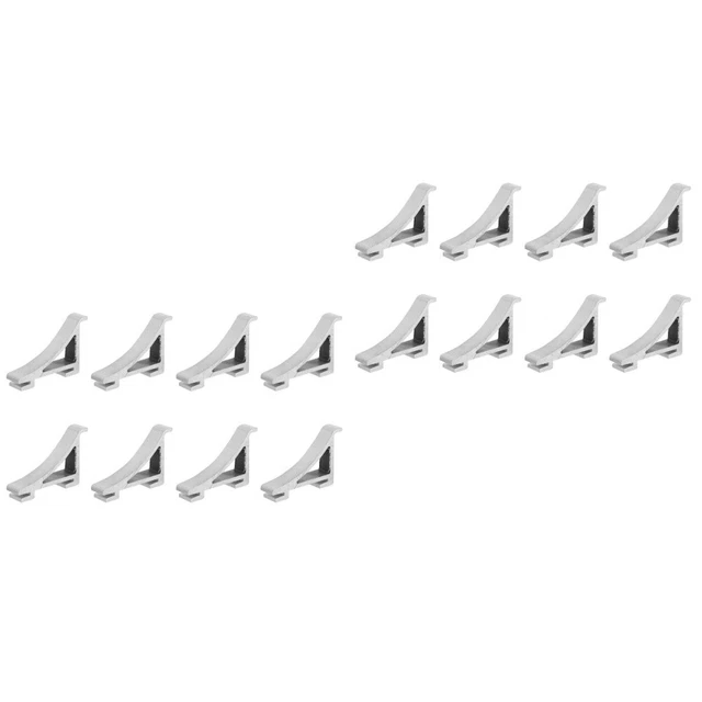 16 Pcs Freezer Shelf Clips Support Buttons Stainless Steel S Hooks Bracket