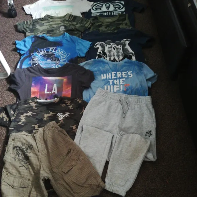 Bundle Of Boys 9-10 Clothes T Shirts/Shorts/Trousers X12 Items